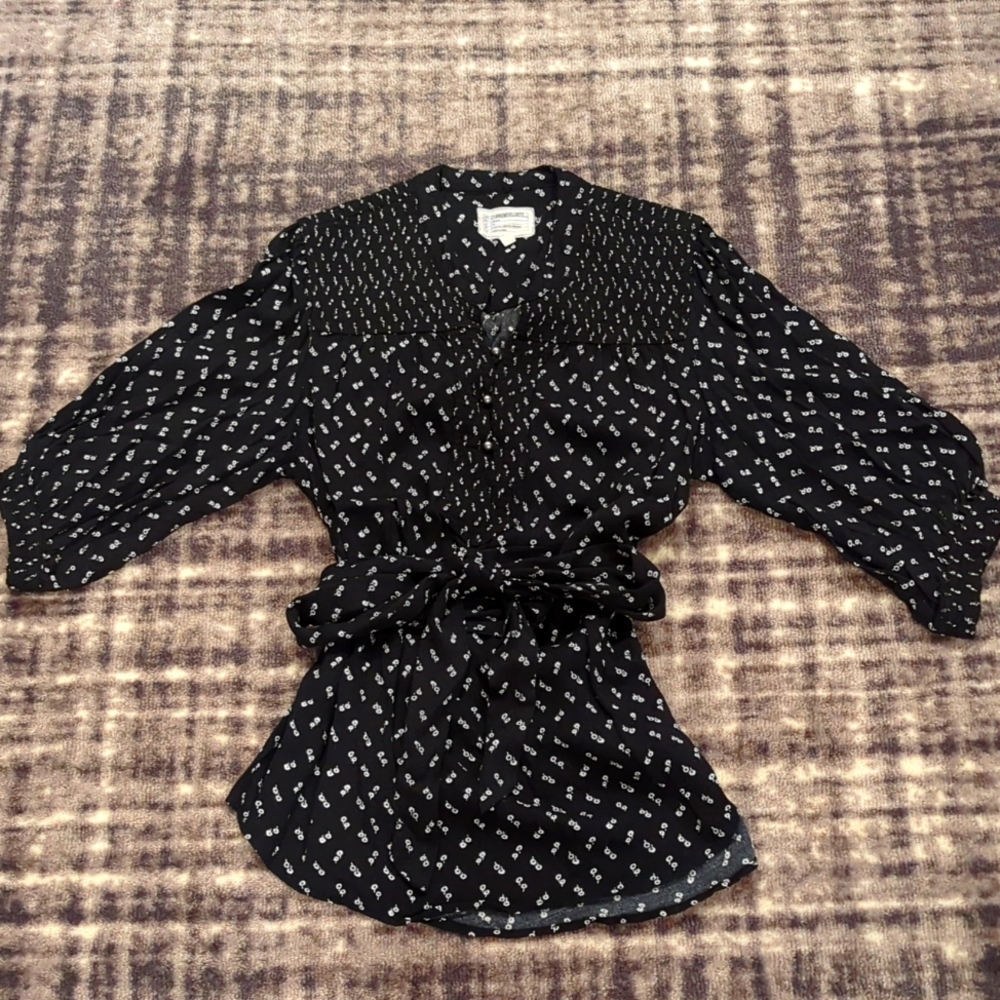 Current/Elliot tie waist blouse